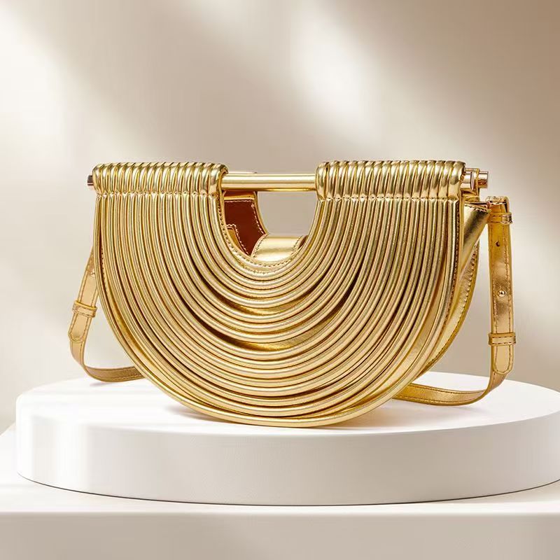 Interior Design Gold - Handtaschen für Damen, 2026, neue Gold-Luxus-Designermarke,
