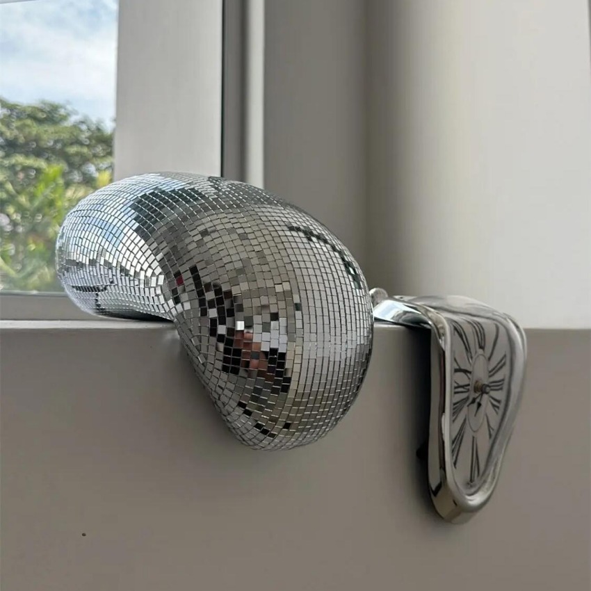 Interior Design Minimalist - Reflektierende Schmelzende Discokugel Schreibtischdekoration Minimalistische Wohnraumdekoration