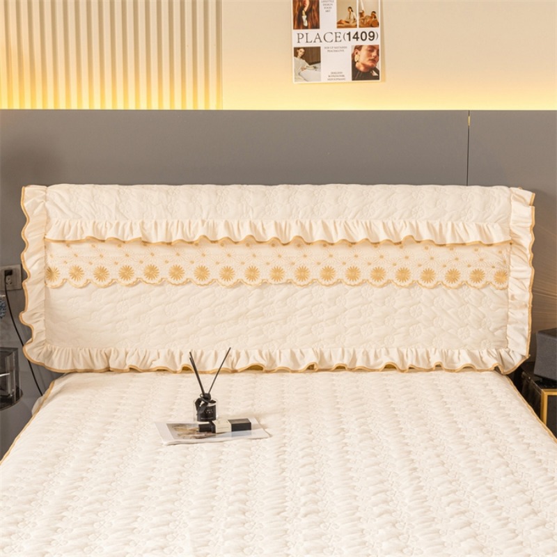 Velvet Cushion Cover - 1 Stück Kopfteilschutzbezug aus Polyester-Milchvelours, Kopfteilkissen-Staubschutz,