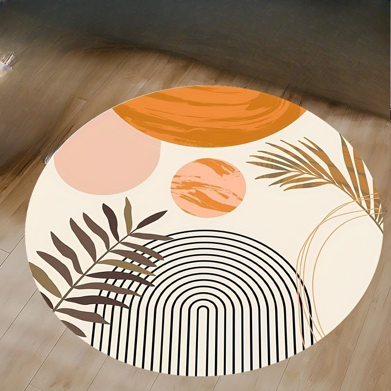 Mid-Century Modern Runder Tepp – Printed Rug Abstract Bewertung und Preis