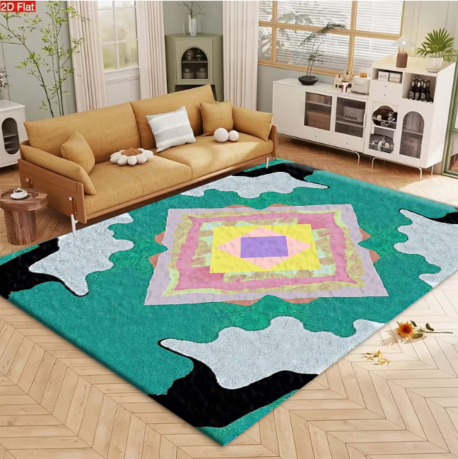 Heller, mehrschichtiger Diaman – Printed Rug Abstract Bewertung und Preis