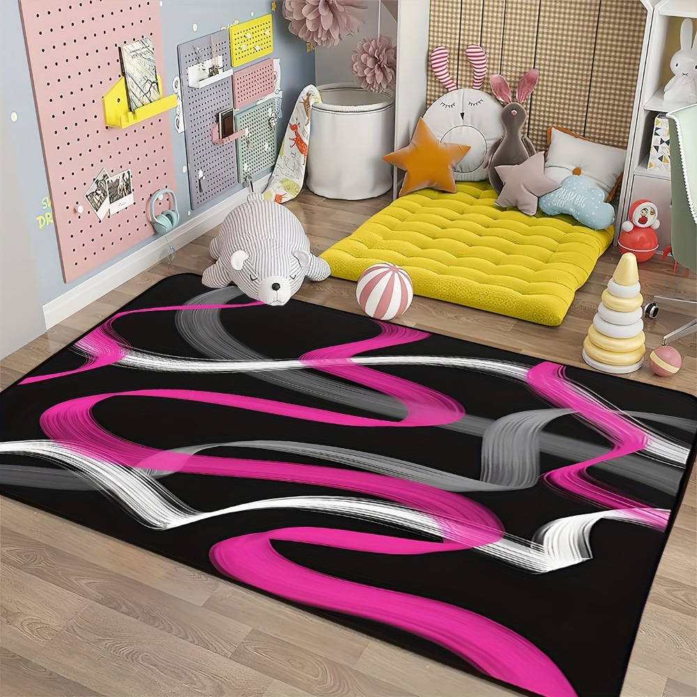 Geometrisch gestreifter Teppic – Printed Rug Abstract Bewertung und Preis