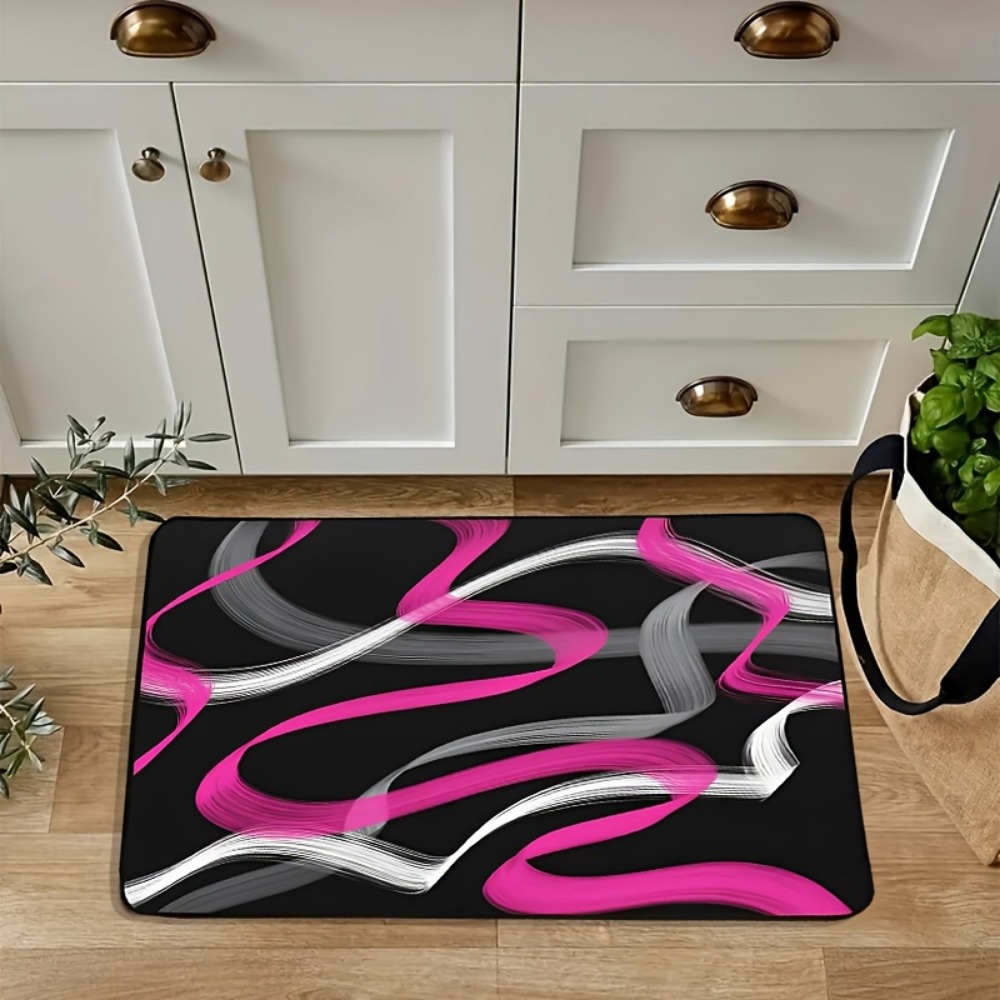 Geometrisch gestreifter Teppic – Printed Rug Abstract Bewertung und Preis