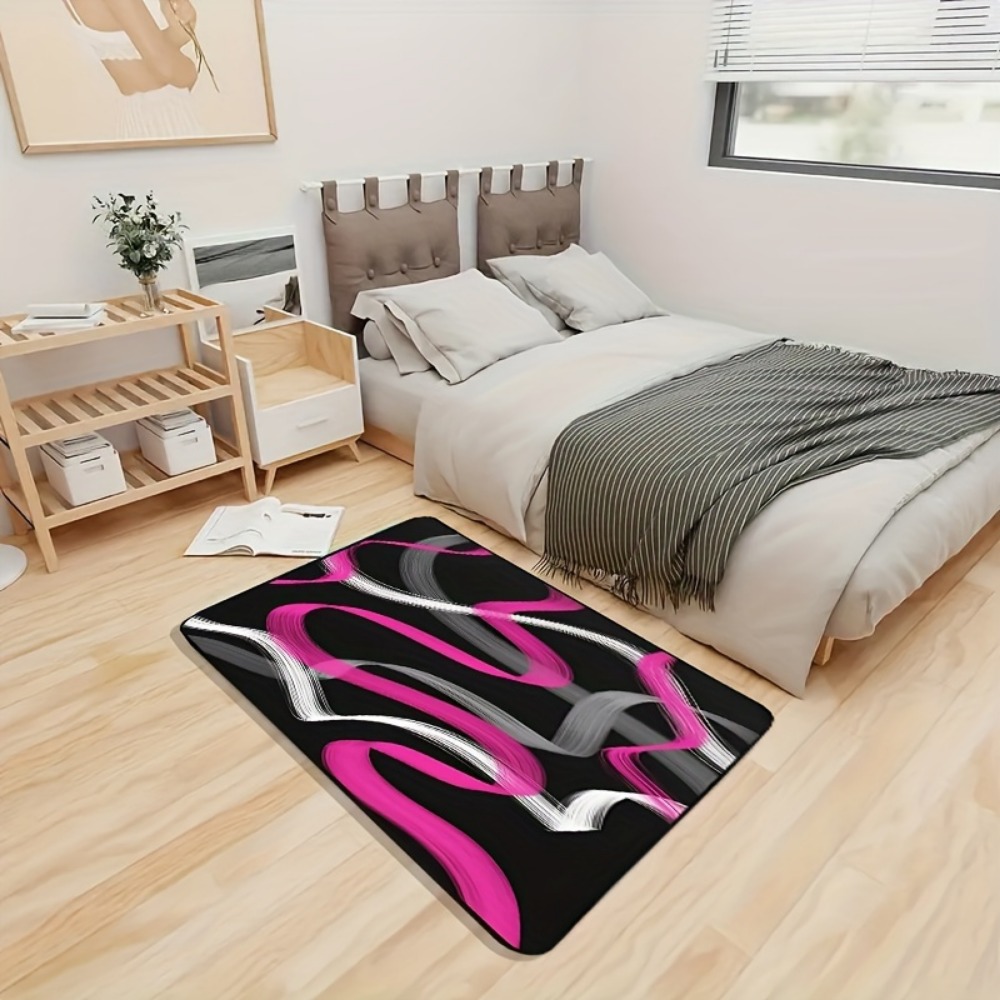 Geometrisch gestreifter Teppic – Printed Rug Abstract Bewertung und Preis