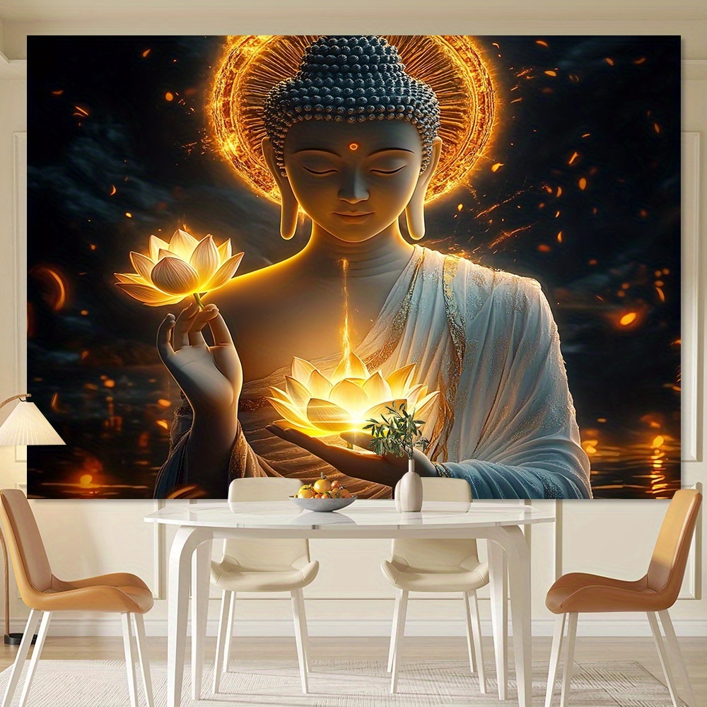 Buddha mit Lotusblume Wandkuns – Interior Design Zen Bewertung und Preis