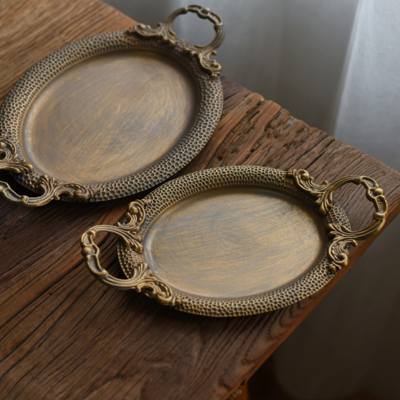 Vintage Eisen-Serviertablett m – Travertine Tray Oval Bewertung und Preis