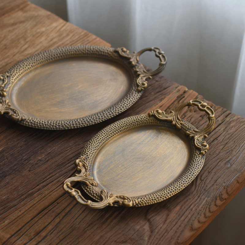 Vintage Eisen-Serviertablett m – Travertine Tray Oval Bewertung und Preis