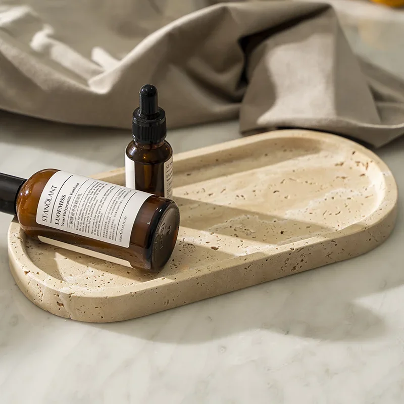 Ovales Tablett aus Travertinst – Travertine Tray Oval Bewertung und Preis