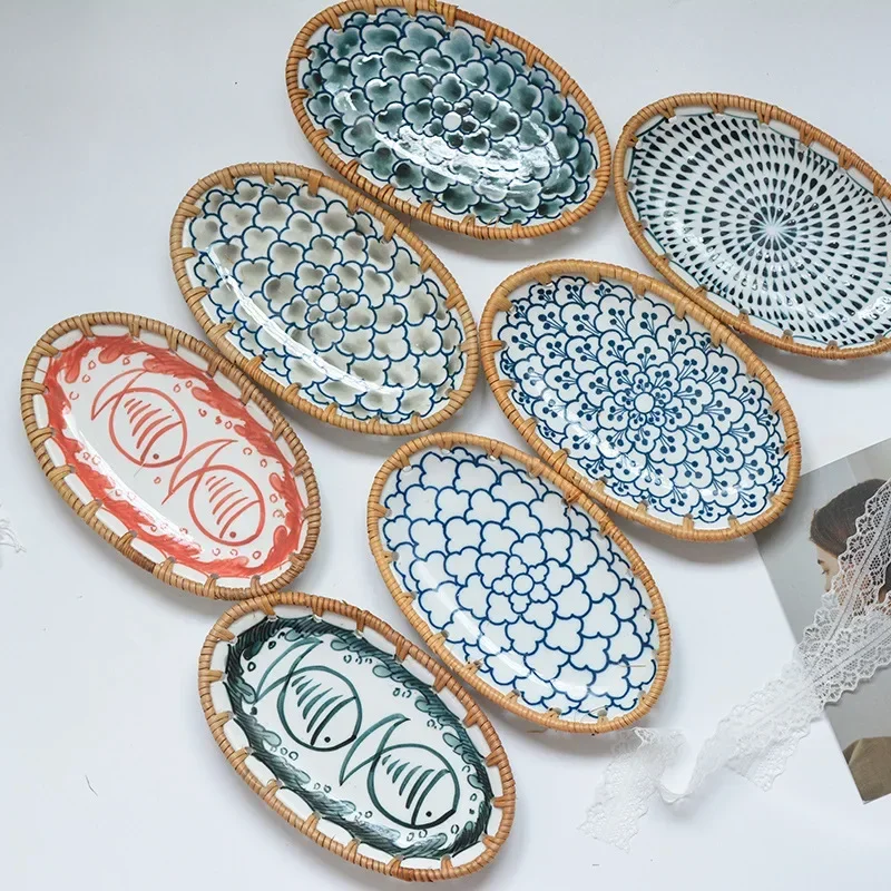 Japanische Rattan-Gewebte Kera – Travertine Tray Oval Bewertung und Preis